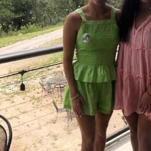 Free people lime green set